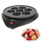 Ebelskiver Maker - Electric Non-stick Baker for Making Takoyaki Ebelskiver plus Octopus Balls, Aebleskivers, Donut Holes and Cake Pops, Unique Danish Pancakes, Unique Holiday Dessert or Gift