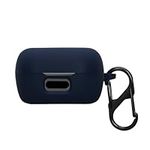 kwmobile Silicone Cover Compatible with Sennheiser ACCENTUM True Wireless - Case Cover Stick-On Skin with Clip - Dark Blue