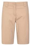 Mountain Warehouse Coast Stretch Womens Shorts - Lightweight Ladies Shorts, Durable Shorts, 4 Way Stretch Short Pants, Easy Care Ladies Trousers - for Travelling Beige 16