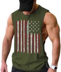 COOFANDY Mens USA Flag Tank Top Gym Training Tank Tops Athletic Fitness Muscle Tee Shirts Army Flag