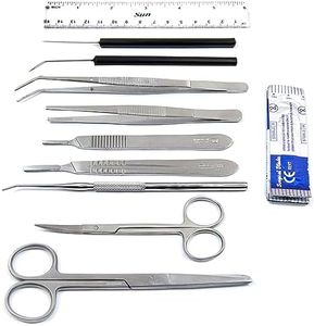 DEXSUR Dissection Kit for Biology Lab & Anatomy - Stainless Steel Scalpel Knife Set for Medical & Veterinary Students, KIT3-10 Pcs