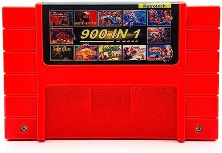 Super 900 In 1 Cartridge For SNES Super Nintendo 16Bit Game Console - Red