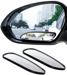 WildAuto Blind Spot Mirror, 5" Wide Horizontal Viewing Angle, Side Mirror Blindspot Can Up and down Adjustment, Adhesive