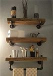 WGX Design For You Industrial Pipe Shelving Shelves Bookcase Rustic Wall Mounted Towel Bar Hanging Storage Racks Floating Shelves