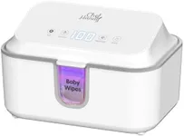 Baby Wipe Warmer, Wipes Warmer, Diaper Wipe Warmer with UV Sanitizer, 3 Temperature Settings & Night Light, Large Capacity, Even Heating, Wet Wipes Dispenser for Babies (White)