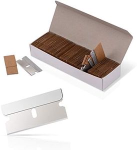 Ehdis 100 Pezzi Lame di Raschietto, Lame di Acciaio al Carbonio, per Rimuovere la Colla, Colore, Decalcomanie, Piano Cottura e Forno, Paint, 1.5 inch