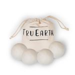 Wool Dryer Balls by Tru Earth 4-Pack, XL Premium Reusable Natural Fabric Softener (4)