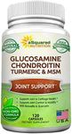 aSquared Nutrition Glucosamine Chondroitin Turmeric MSM Boswellia - 120 Capsules - Joint Support Supplement - Joint Support Relief Pills for Health - Natural Supplement for Back, Knee & Hands