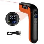 INKBIRD USB Rechargeable Infrared Thermometer Digital Temperature Gun -50℃-550℃(Celcius Only), 12:1 IR Laser Thermometer INK-IFT02, One-Key Operate Auto-Off Instant Thermometer for Pizza Oven Cooking