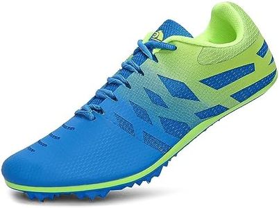 New Track and Field Shoes for Men Women Kids Boys Girls 8 Spikes 100-400 Meter Running Racing Shoes Professional Sprint Sport Sneakers Blue Green