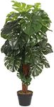 Blooming Artificial Artificial Plant, Realistic Indoor Fake Plant in Pot, Artificial Cheese Plant, Make Your Life Easier, Perfect for Bringing Life to Indoor Spaces (120cm)