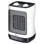 Pro Breeze 2000W Mini Ceramic Fan Heater - 3 Heat Settings & Fan Only Mode with Built-in Overheat and Tip Over Protection, Electric Heater for Home, Office and Bedroom (White)