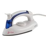 Sew Easy Mini Steam Iron – Teflon Non Stick Aluminium Soleplate – 700w, Foldable Handle, Removeable Tank, Adjustable Temperature, Dry & Steam Settings –hlw 9.5 x 18 x 8cm .7 x 7.1 x 3.1”