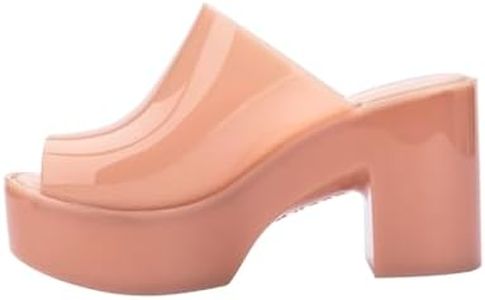 Melissa Mule Hype Heel - Fashion Sandal for Women - Iridescent Comfortable Mule Style - 9.5cm Heel Height - High-Shine Upper with Bubblegum Scent - Chic and Sophisticated, Pink, 8