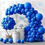 RUBFAC 129pcs Dark Blue Balloons Di
