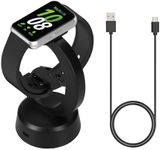 kwmobile Smartwatch Docking Station Compatible with Samsung Galaxy Fit 3 Charge Stand - Magnetic Dock - Black