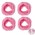 4pcs Mask Cushion Covers Mask Liners for CPAP, Soft Mask Liners for Most CPAP Full Face Masks, Elastic Face Cushion Pads Covers, Reducing Indentation Marks (Pink)