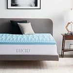 LUCID Memory Foam Mattress Topper Double Bed (135 x 190 cm) | With 5 Zones and Cooling Gel Infusion | Oeko-Tex | 5cm / 2 inch thick