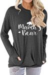 Muicy Womens Hoodies Mama Bear Shir