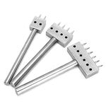 Leather Stitching Tool with Different Prong Head 3pcs Spacing Hole Puncher Tool Set for DIY Lacing Stitching Chisel Leather Craft (8mm)