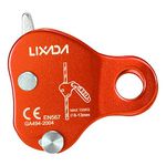 Lixada Rock Climbing Ascender Ultralight Fall Arrest Protection Belay Device Self-Locking 8-13MM Rope Grip Clamp for Outdoor Climbing and Rescue (Orange)