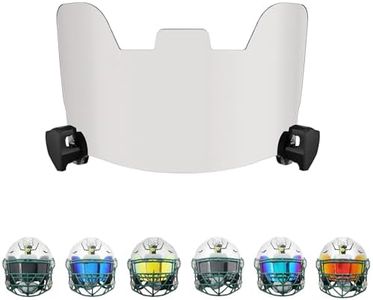 Zoviura Clear Football Visor, Visor for Helmet with High Clarity, Impact Resistant Football Helmet Visor, Easy Install Visor Football for Yough&Adult Football Gear