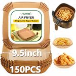 Air Fryer Disposable Paper Liner - 150PCS Air Fryer Parchment Paper Liners,Air Fryer Liners Non -Stick Oil Resistant,Waterproof,Food Grade Baking Paper (150PCS 9.5 Inch Square)