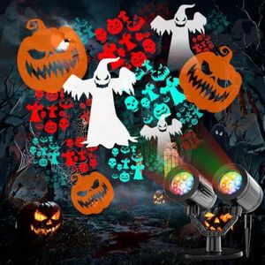 Halloween Projector Lights Outdoor Dynamic Halloween Decorations with Timer