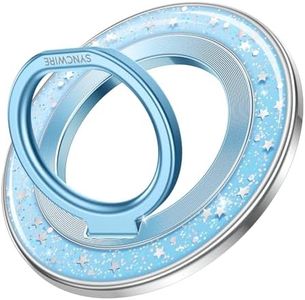 SYNCWIRE Magnetic Phone Ring Holder for MagSafe - Phone Grip Stand with 360° Rotation Finger Ring Kickstand Compatible with iPhone 17 16 15 14 13 12 Pro Max MagSafe Accessories,Frosted Blue