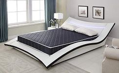 AC Pacific 6-Inch Water-Resistant Memory Foam Mattress Made in USA with Stylish Diamond-Quilted Breathable Fabric, Distributes Weight Evenly, Twin Deluxe, Navy Blue