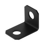 20 PCS 2" x 1-3/8" Black 90 Degree Decorative Angle Bracket, Light Rafter Tie Clips for 2X Lumber, Steel Metal Joint L Corner Brace Wood House Connector, Thickness 2.6mm (12 Gauge)