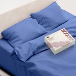 Mayfair Linen 100% Egyptian Cotton California King Size Sheet Set - 800 Thread Count Sateen Weave - 4 Pc Set - Hotel Luxury Bed Sheets - Deep Pocket - Easy Fit - Breathable & Cooling - Deep Blue