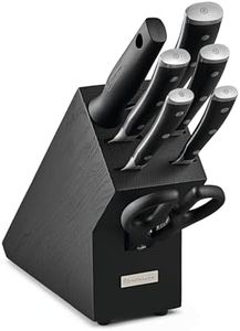 Wüsthof Classic Ikon 7-Piece Knife Block Set, Black