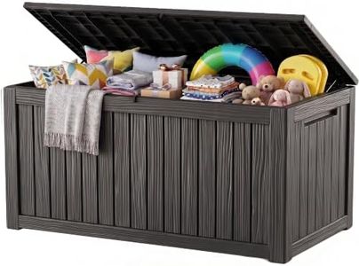 ATMELT Outdoor Storage Box,280 Gallon Resin Deck Box,Waterproof & UV Resistant Lockable Package Delivery Bin,Toy Cabinet for Indoor & Outdoor