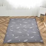 Futon Floor Mattress Cover with Zipper,100% Cotton Cover for Traditional Shikibuton Futon Mattress,Tatami Mat Protective Cover,Soft Machine Washable(Without Mattress),Style2,Twin/90x200cm