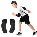 ONTYZZ 1 Pair Children's Elbow Pads Elbow Bandages Basketball Arm Warmers Goalkeeper Protective Shooter Sleeve for Football Basketball Volleyball Baseball Softball Tennis Cycling Outdoor, Size:M