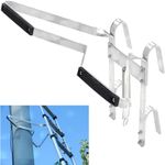 Ladder Stand Off V-Shaped Universal Ladder Standoff Downpipe Ladder Accessory Aluminum Stabiliser Rubber Bumper Helps Stop Your Ladders Slipping Sideways