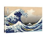 Wieco Art Great Wave of Kanagawa Katsushika Hokusai Extra Large Modern Gallery Wrapped Giclee Canvas Prints Abstract Seascape Sea Artwork Pictures Paintings on Canvas Wall Art for Home Decor XL