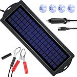 AOTHOTOP Solar Battery Maintainer, 3.5W Portable High-Efficiency Battery Charger 12V Waterproof Solar Panel Car Battery Charger for RV Motorcycle Boat Marine Trailer Tractor Snowmobile,etc.