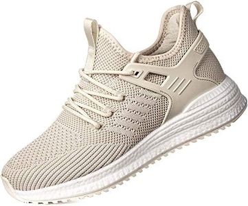 Wide Shoes for Women Wide Walking Shoes Width Running Shoes Wide Tennis Gym Workout Athletic Sneakers for Women, Beige, 9 Wide