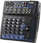 Gemini Sound GEM-08USB - 8-Channel Bluetooth Audio Mixer, Professional Compact DJ Mixer with USB Playback, Phantom Power, 3-Band EQ, and Adjustable FX