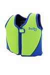 SwimMad Child's Swimming Float Jacket 18-30Kg 3-6 Years (Green/Blue) - 8 Removable Floats for Adjustable Buoyancy