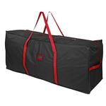 Vinsani® 9FT Christmas Tree Storage Bag Jumbo Waterproof Dustproof Durable Zip Up Jumbo Sack Fabric Xmas Tree Decorations Storage Organiser Prevents Moisture & Dust (Black)