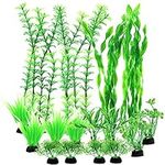 16 PCS Artificial Seaweed Water Plants for Aquarium,DanziX Plastic Fish Tank Plant Decorations for Household and Office Aquarium,1.58Inch-11.82Inch