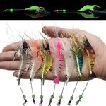 HASTHIP® 7 PCS Simulated Fishing Lures Soft Bait,Swimbaits,Slow Sinking Swimming Lures Freshwater and Saltwater,Stable and Tempting,Set 1