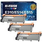 HI-Vision 3 Pack Compatible (2,600 Pages) Dell E310dw/E514dw/E515dw/E515dn (593-BBKD, PVTHG) High Yield Black Toner Cartridge Replacement