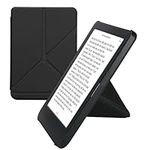 kwmobile Origami Case Compatible with Kobo Clara BW/Colour Case - Slim PU Leather Cover with Stand - Black