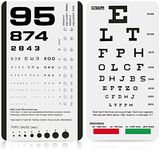 PECULA Eye Chart, Pocket Eye Chart, Snellen Pocket Eye Chart, Rosenbaum Pocket Eye Chart (2 Pack)