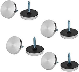 sourcing map 8pcs Cache Vis Miroir Clous Décoratif pour garde-robe Table Verre 25mm Diamètre 304 Acier Inox Vis Capuchon