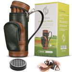 Onflow Cigar Humidor -Cigar Accessories with Cigar Cutter and Cigar Humidifier-Cigar Case Holds up to 8 Cigars-Cedar Wood Keep Cigars Fresh-Travel Humidor